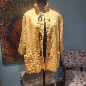 Vintage Yellow Quilted Women's Jacket
